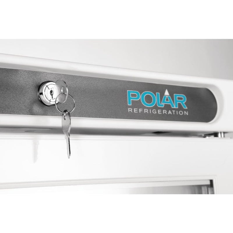 Polar C-Serie Gefrierschrank mit Glastür, 365 l, Weiß