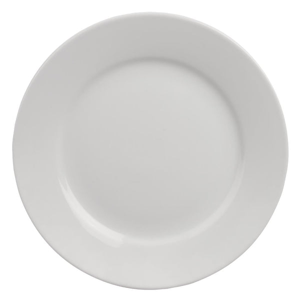 Olympia Athena Wide Rimmed Plates 228mm White (Pack of 12)