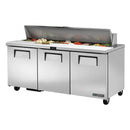 True Salad Prep Counter 3 Door 538Ltr TSSU-72-18