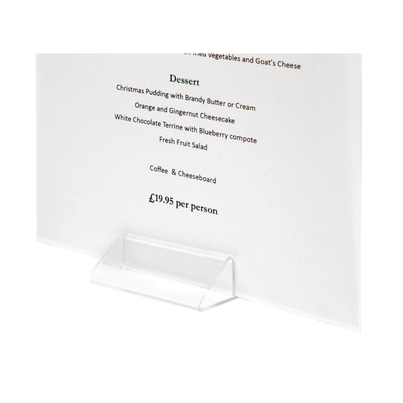 Acrylic Triangle Menu Holder