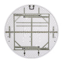 Bolero 5ft runder Klapptisch Weiß