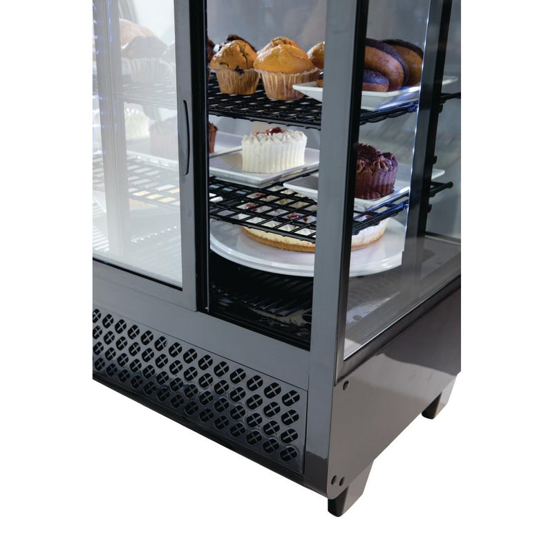 Polar C-Series Thekenkühlschrank mit Lebensmittelpräsentation, 100 l, Schwarz