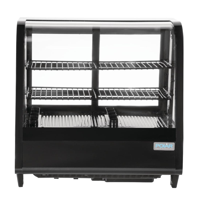 Polar C-Series Thekenkühlschrank mit Lebensmittelpräsentation, 100 l, Schwarz