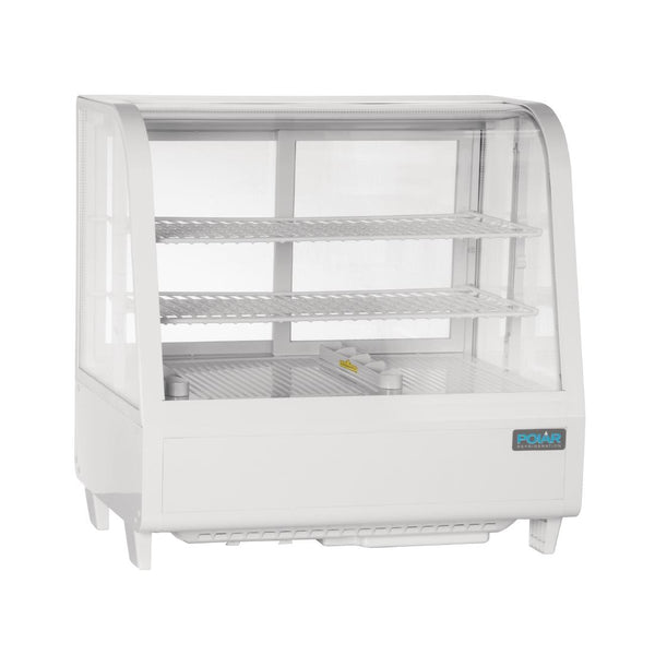Polar C-Series Thekenkühlschrank mit Lebensmittelpräsentation, 100 l, Weiß