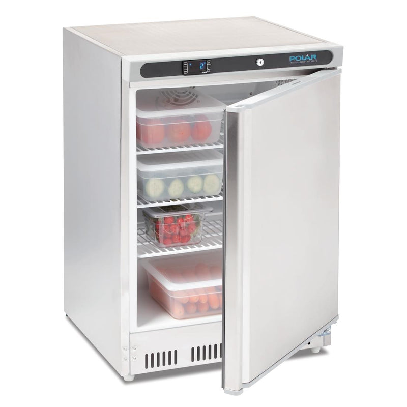 Polar C-Serie Edelstahl-Unterbaukühlschrank 150Ltr