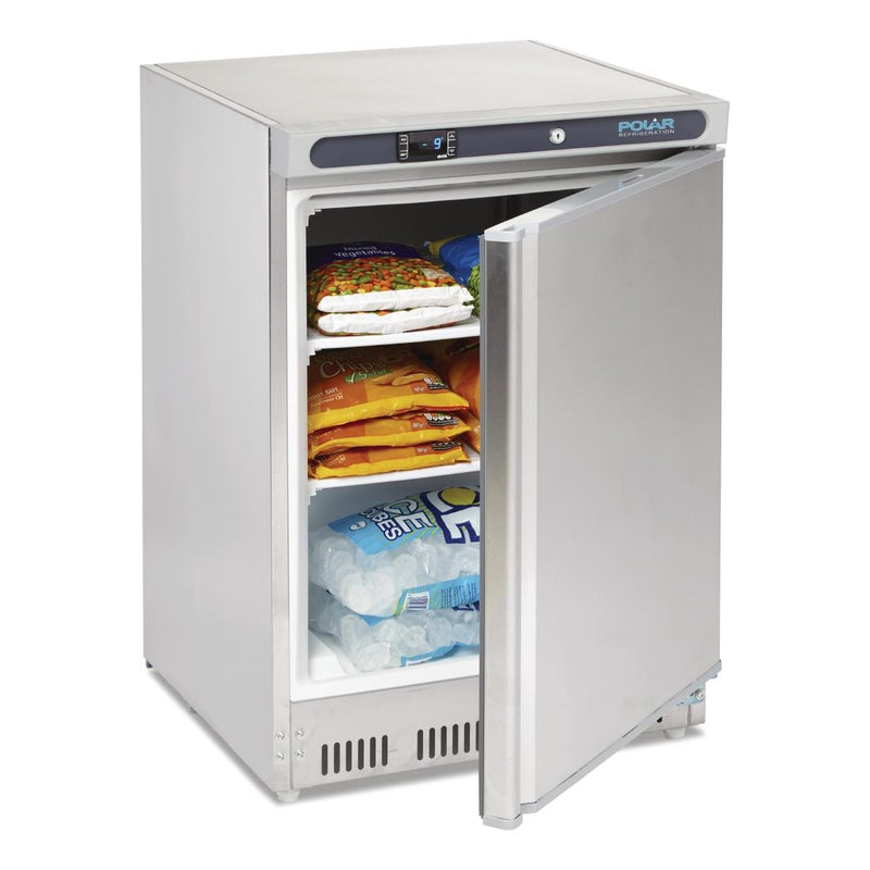 Polar C-Serie Edelstahl-Untertisch-Gefrierschrank 140Ltr