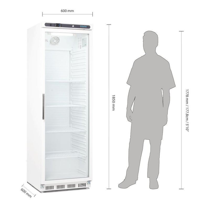 Polar C-Serie Standkühlschrank, 400 l, Weiß 