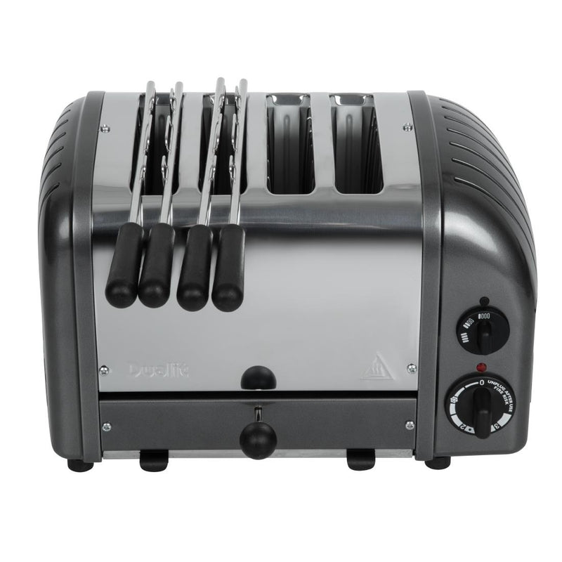 Dualit 2 x 2 Combi Vario 4-Scheiben-Toaster Metallic Charcoal 42170