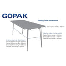 Gopak Contour Klapptisch Blau 4ft