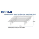 Gopak Contour Stapelbank, Teak-Effekt, 1,8 m