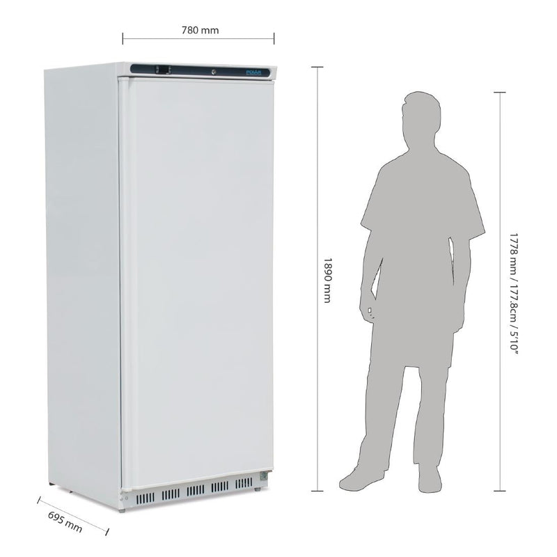 Polar C-Serie Standkühlschrank Weiß 600Ltr