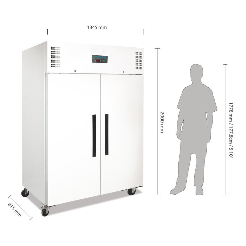 Polar G-Serie Stand-Gefrierschrank mit Doppeltür, 1200 l, Weiß