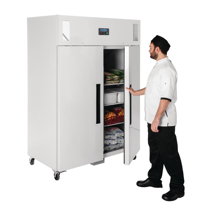 Polar G-Serie Stand-Gefrierschrank mit Doppeltür, 1200 l, Weiß