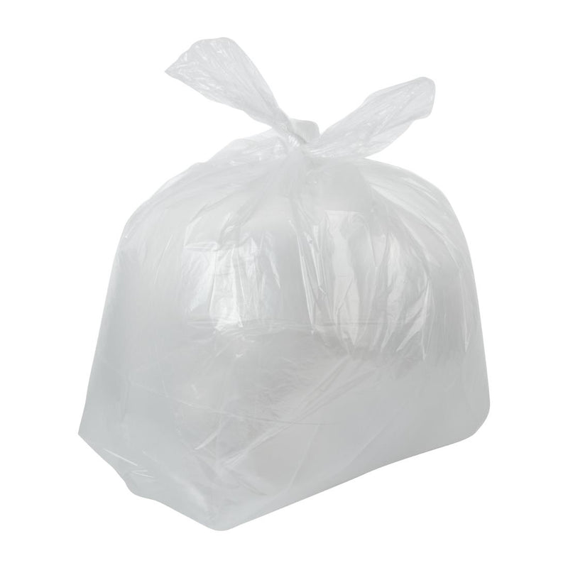 Jantex leichter Recycling-Müllsack, 10 kg, 80 l, transparent, 200 Stück