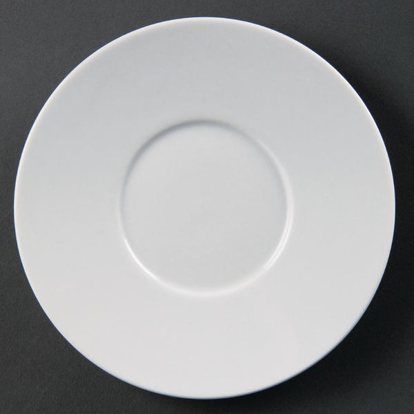 Olympia Whiteware Elegante Untertassen, 148 mm, 12 Stück