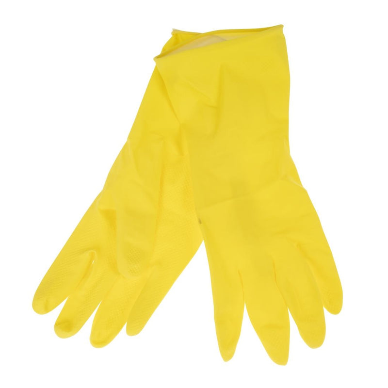 Jantex Latex Household Gloves Yellow Large