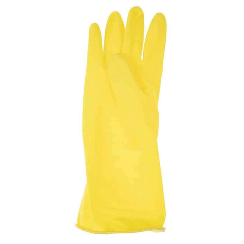 Jantex Latex Household Gloves Yellow Medium