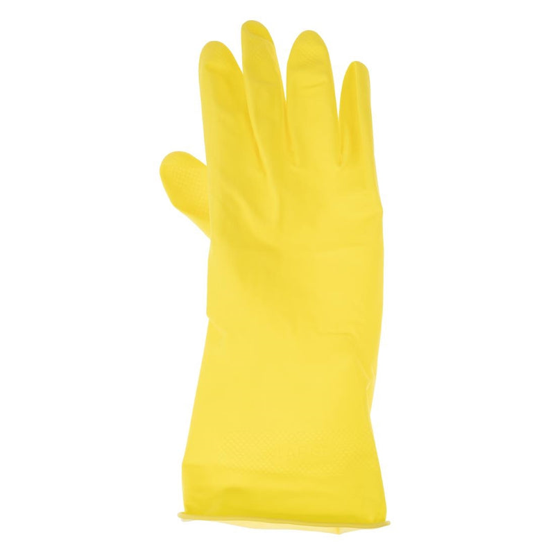 Jantex Latex Household Gloves Yellow Medium