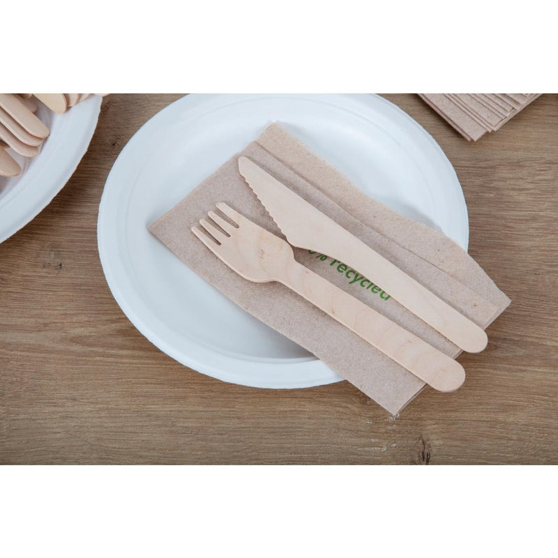 Fiesta Compostable Disposable Wooden Knives (Pack of 100)