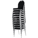 Bolero Oval Back Banquet Chairs Grey & Black (Pack of 4)