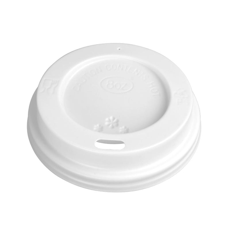 Fiesta Recyclable Coffee Cup Lids White 225ml / 8oz (Pack of 50)