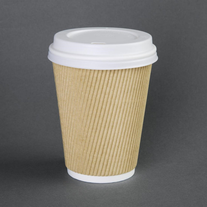 Fiesta Recyclable Coffee Cup Lids White 225ml / 8oz (Pack of 50)