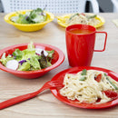 Olympia Kristallon Becher mit Polycarbonat-Griff, Rot, 284 ml, 12 Stück