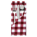 Gingham-Polyester-Servietten, rot kariert (10er-Pack)