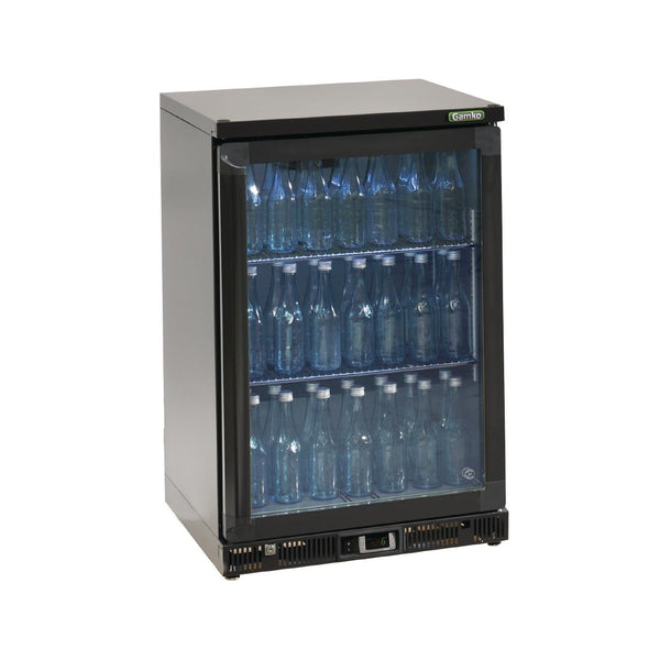 Gamko Flaschenkühler – Einzeltür mit Scharnier, 150 l, Schwarz