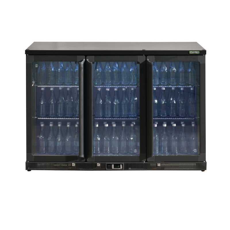 Gamko Bottle Cooler - Triple Hinged Door 315 Ltr Black