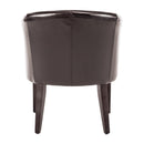 Bolero PU Leather Tub Armchair Dark Brown (Single)