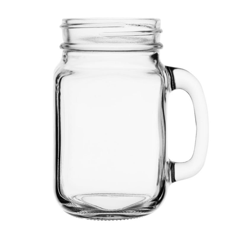 Olympia Handled Jam Jar Glasses 450ml (Pack of 12)