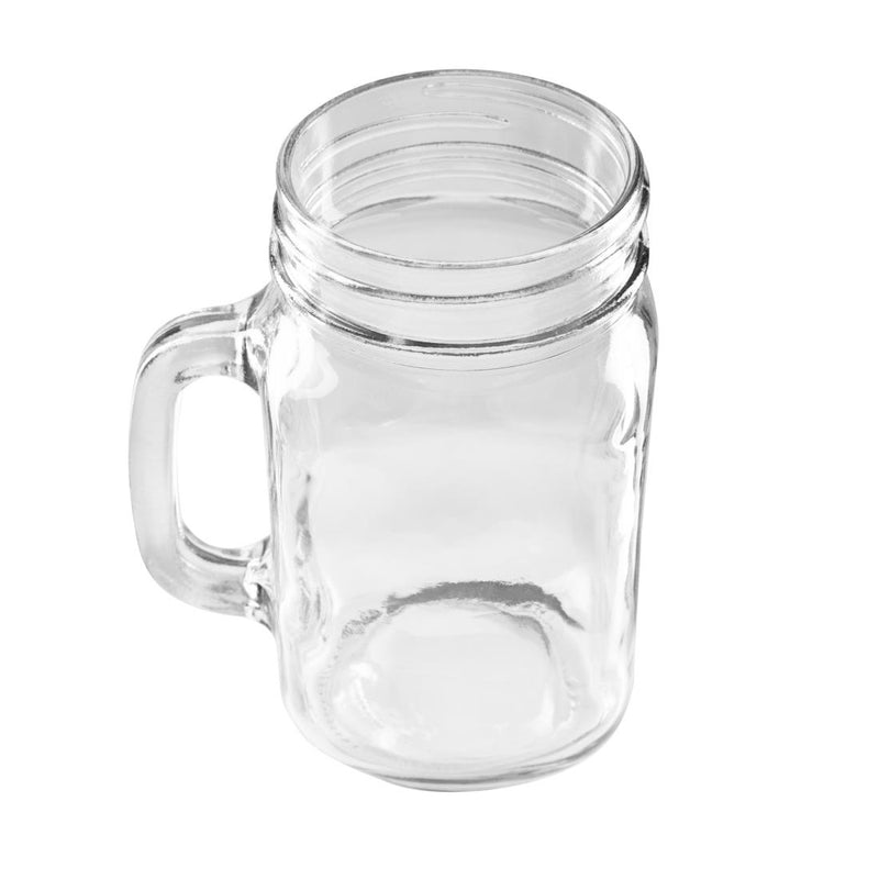 Olympia Handled Jam Jar Glasses 450ml (Pack of 12)