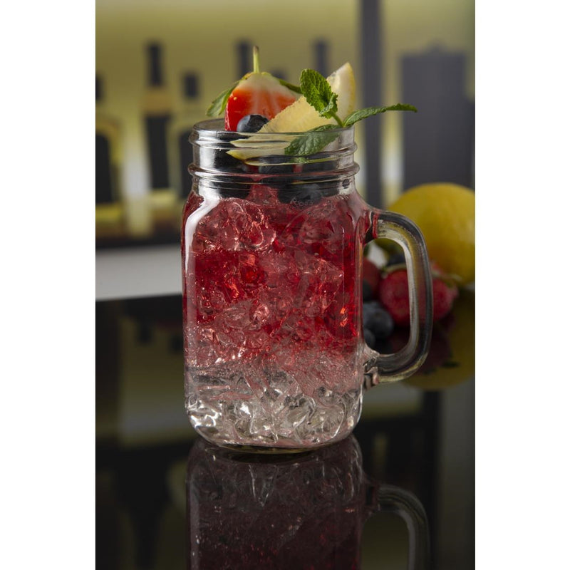 Olympia Handled Jam Jar Glasses 450ml (Pack of 12)