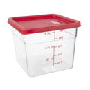 Hygiplas Square Food Storage Container Lid Red Medium