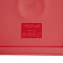 Hygiplas Square Food Storage Container Lid Red Medium