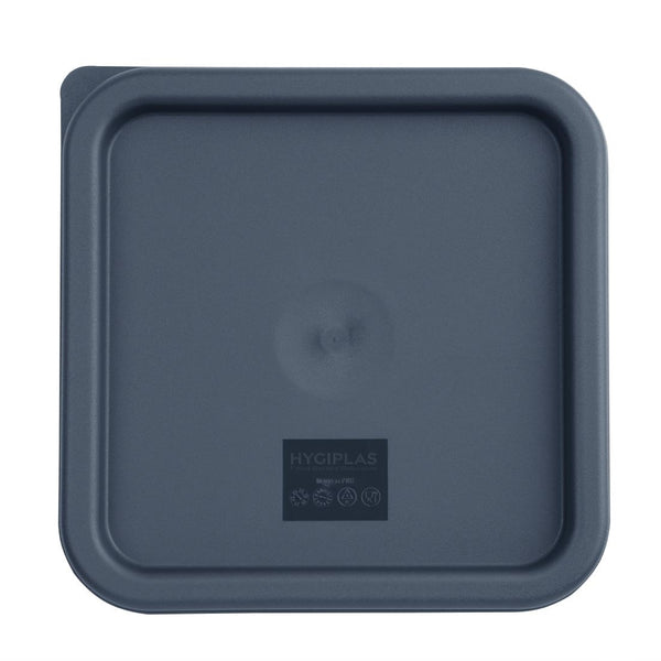 Hygiplas Square Food Storage Container Lid Blue Medium
