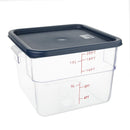 Hygiplas Polycarbonate Square Food Storage Container Lid Blue Large