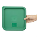 Hygiplas Square Food Storage Container Lid Green Medium