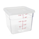 Hygiplas Polycarbonate Square Food Storage Container Lid White Medium