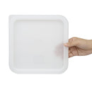 Hygiplas Polycarbonate Square Food Storage Container Lid White Medium
