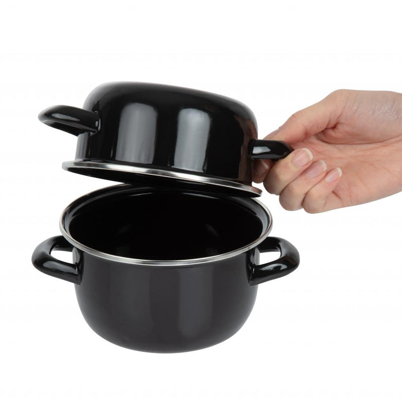 Olympia Muscheltopf Emaille klein