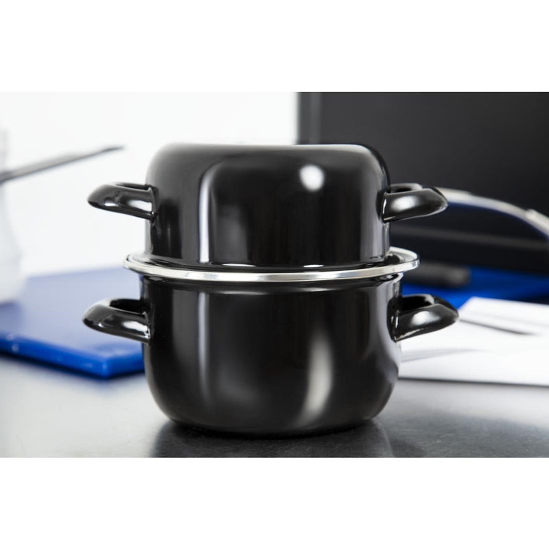 Olympia Muscheltopf Emaille klein