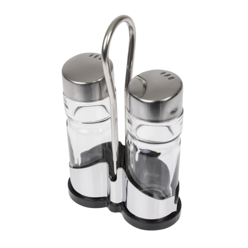 Salt and Pepper Cruet Set and Stand