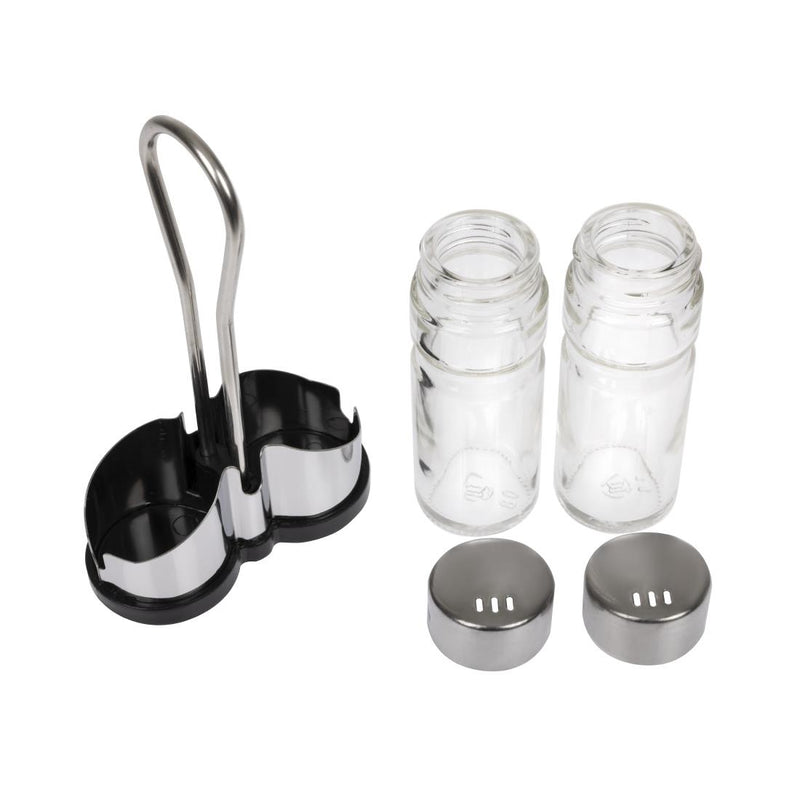 Salt and Pepper Cruet Set and Stand