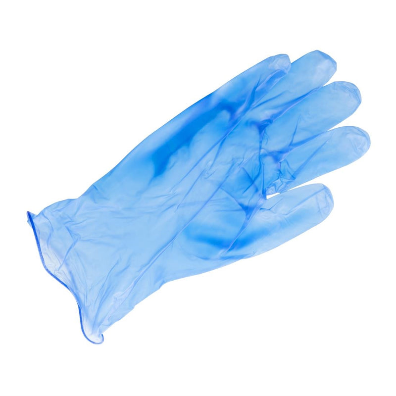 Hygiplas Powder-Free Vinyl Gloves Blue Extra Large (Pack of 100)