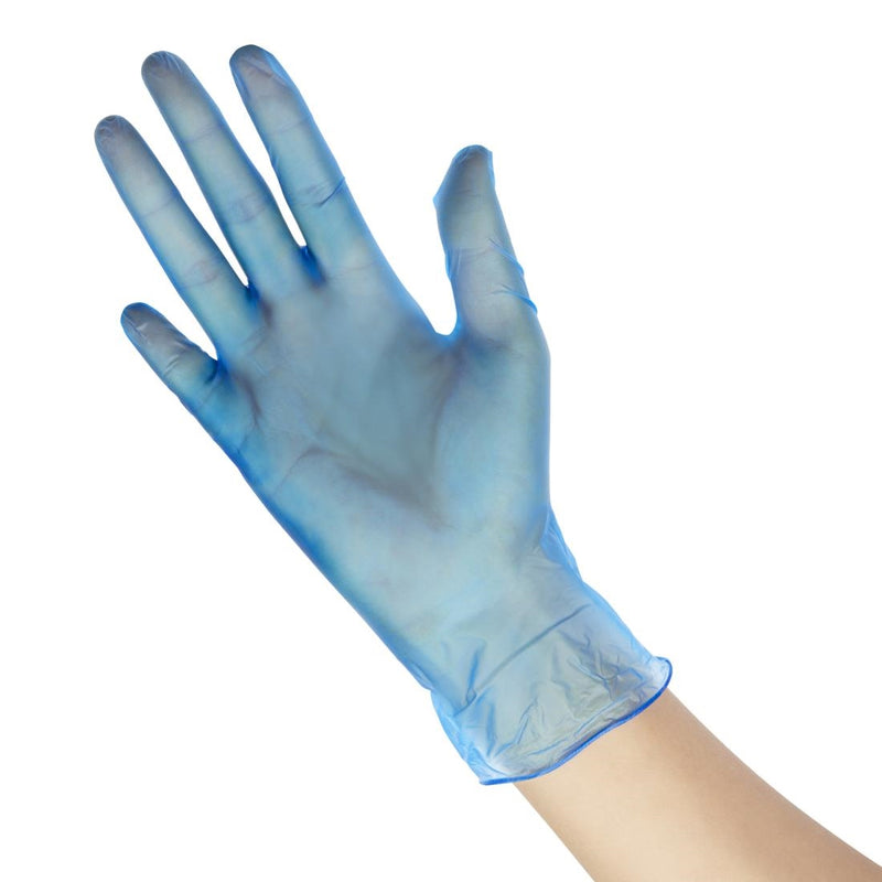 Hygiplas Powder-Free Vinyl Gloves Blue Extra Large (Pack of 100)