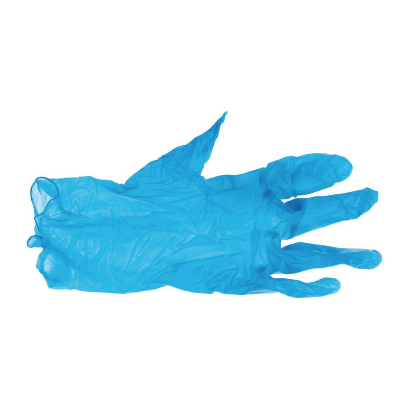 Hygiplas Powder-Free Vinyl Gloves Blue Small (Pack of 100)