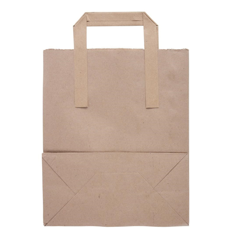 Fiesta Recyclable Brown Paper Carrier Bags Medium (Pack of 250)