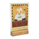 Abgerundeter Menühalter aus Akazienholz